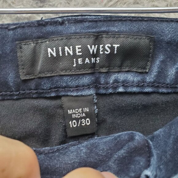 Nine West Jeans Womens Size 10 Blue Cigarette Fit Skinny Leg Stretch Denim - Picture 2 of 11